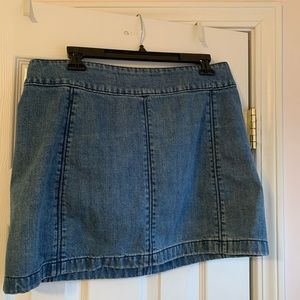 Free People denim mini skirt